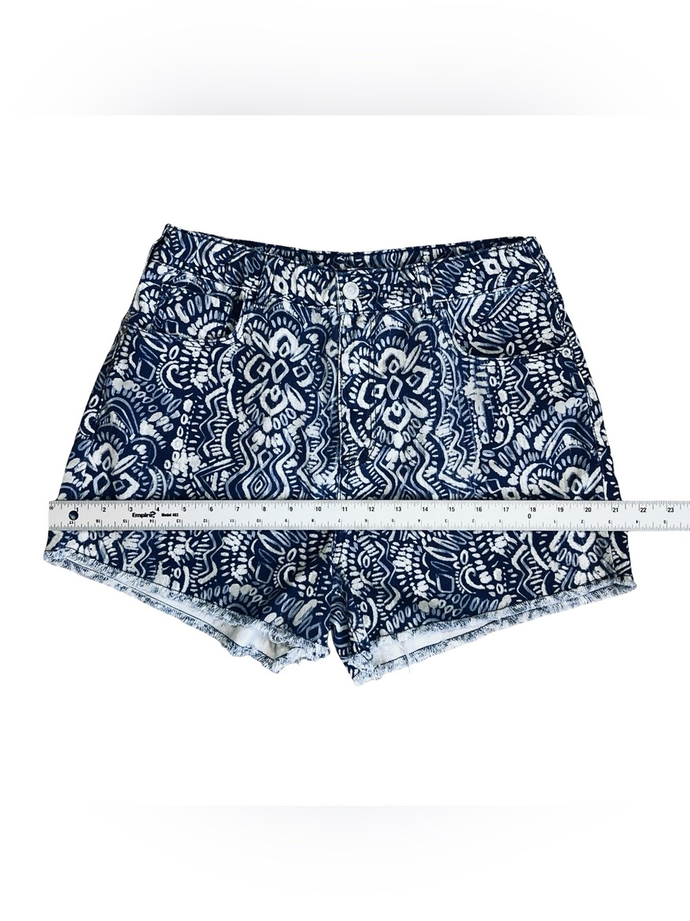 Anthropologie Pilcro Women’s Sz S Blue High Rise Shorts Scrunchie Cut Off - Picture 13 of 16